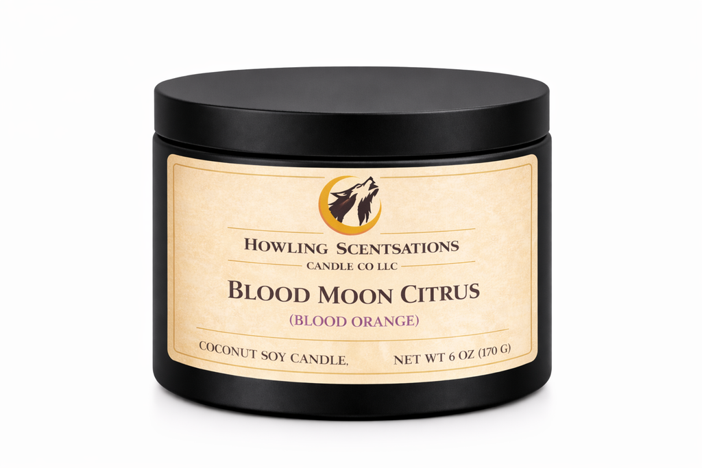 Blood Moon Citrus Candle – 6 oz Coconut Soy Blood Orange Citrus
