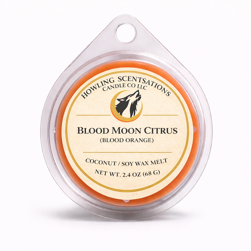 Blood Moon Citrus Coconut Soy Wax Melts - Refreshing Citrus Wax Melt with Blood Orange Aroma