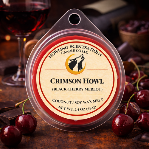 Crimson Howl Cherry Wax Melt - Coconut Soy Candle Melts in Black Cherry Merlot