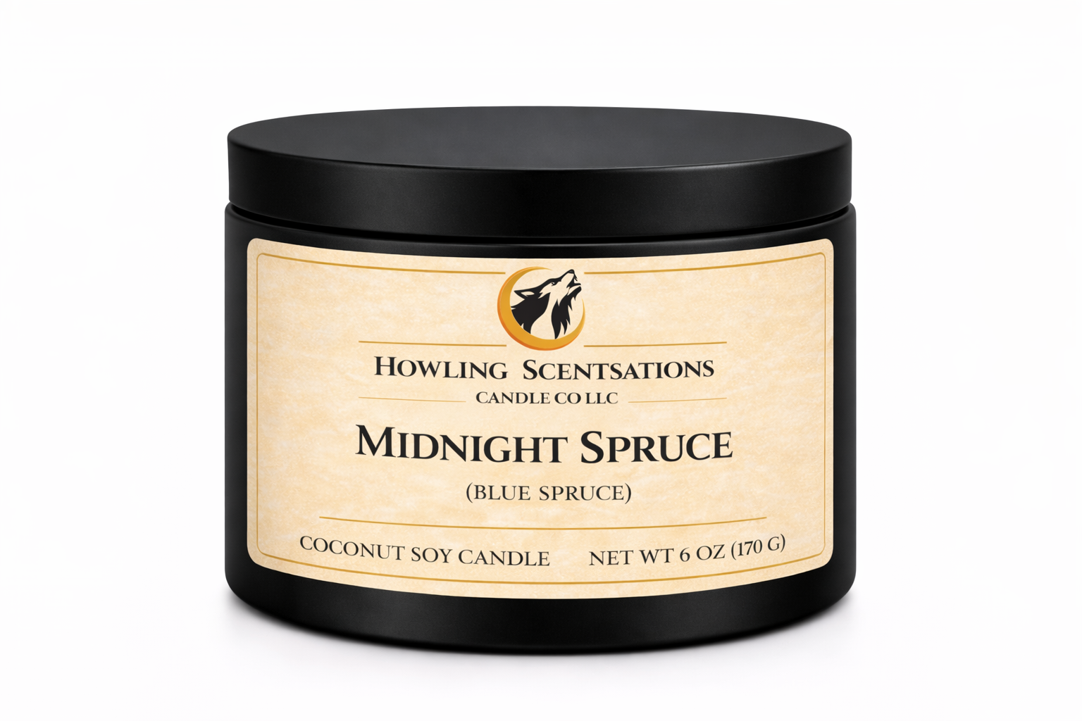 Midnight Spruce – 6 oz Spruce Candle with Cool Pine & Fresh Evergreen Scent