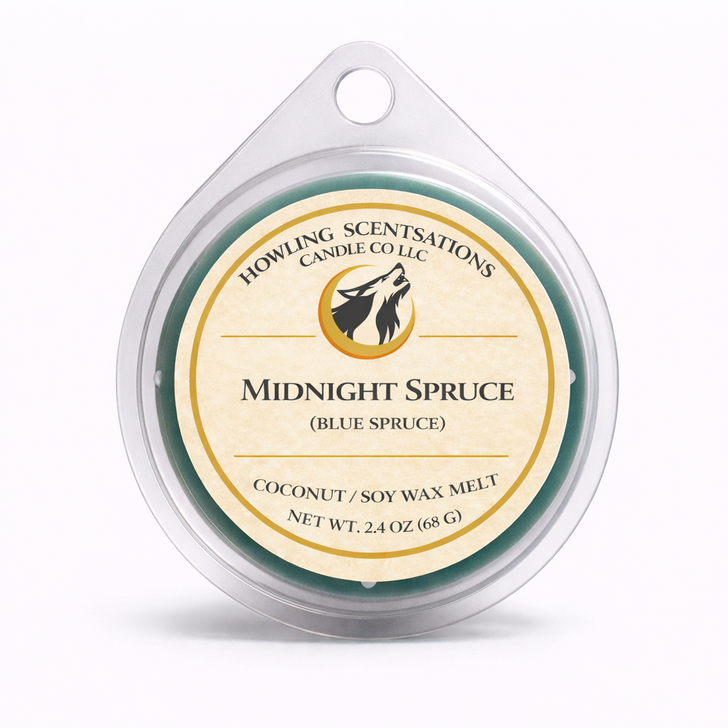 Midnight Spruce Coconut Soy Wax Melts - Cool Pine & Evergreen Spruce Wax Melt