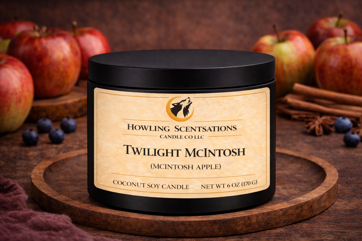Twilight McIntosh – 6 oz Coconut Soy Candle (Fresh Apple Candle)
