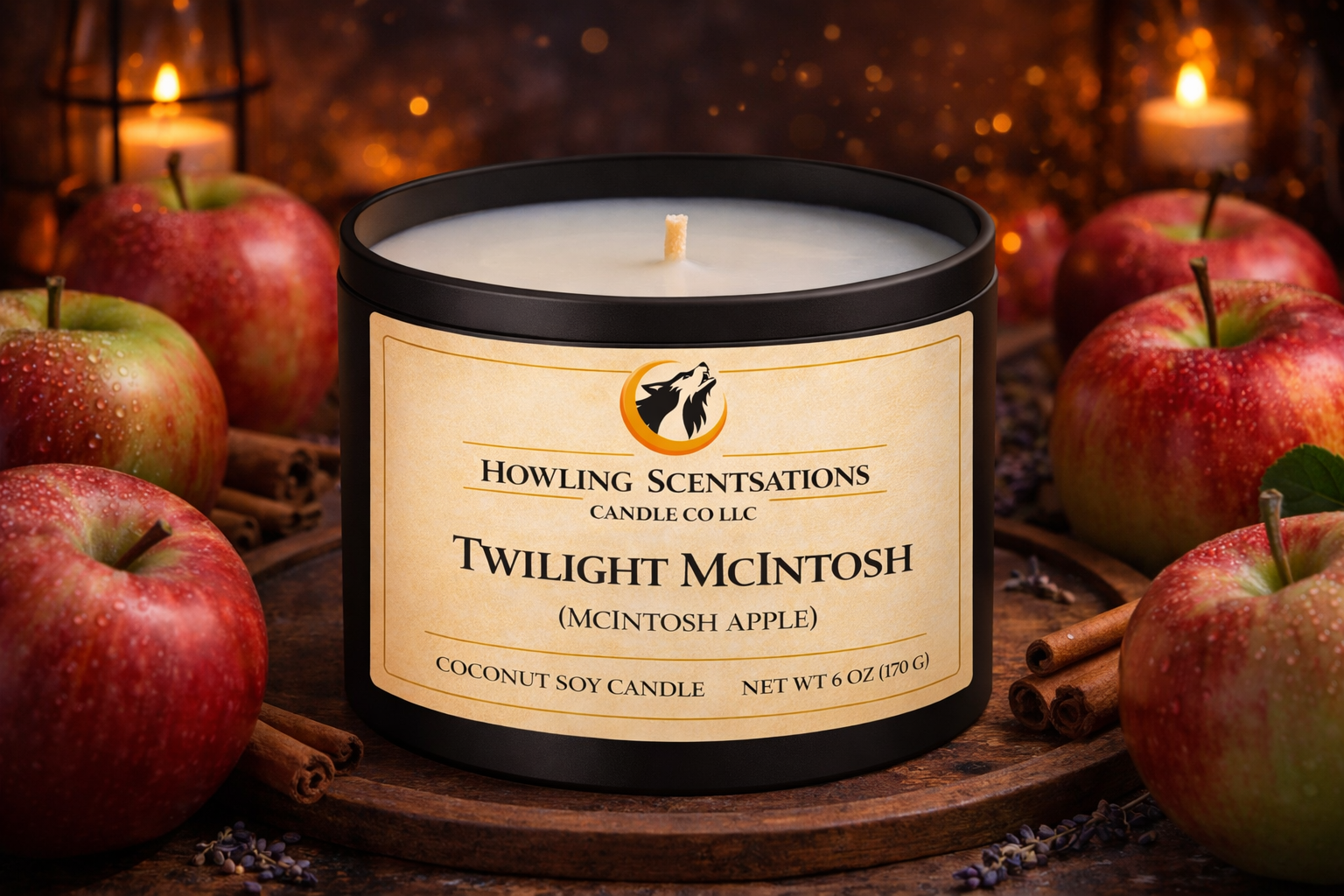 Twilight McIntosh – 6 oz Coconut Soy Candle (Fresh Apple Candle)